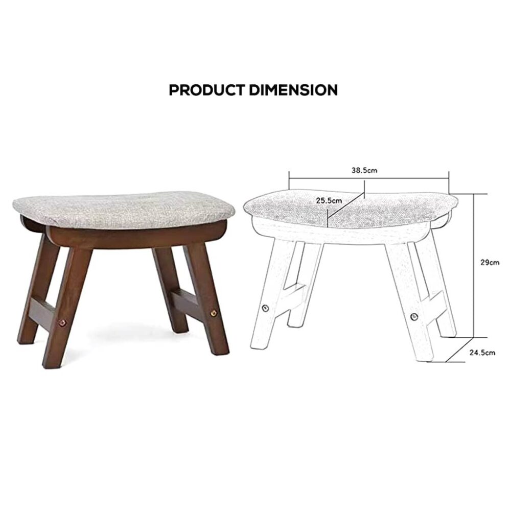 Modern Solid Wood Stools Children Chair Foot Stool Ottoman Kerusi Kayu Mini Chair - Image 2