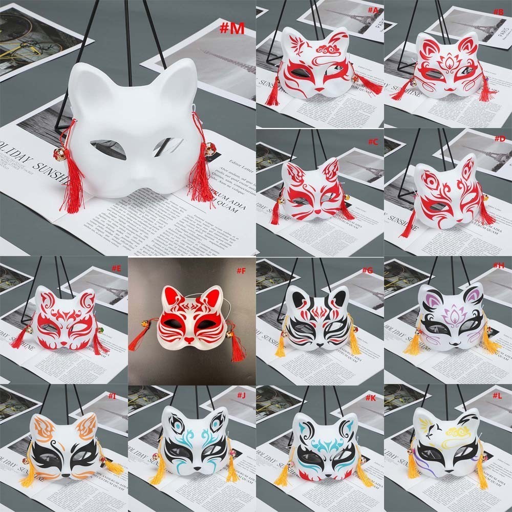 Halloween Cosplayed Demon Slayer Party Mask Props Anime Japanese Anime Plastic Half Face Cosplay Party Props Mask