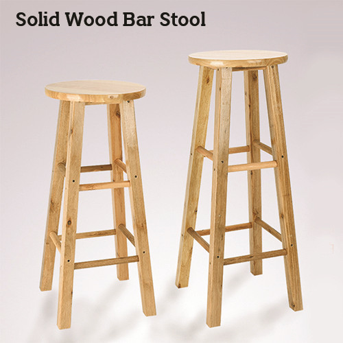 Solid Wood Bar Chair Ladder Stool Simple Bar Chair Wood Stool High Foot Round Stool