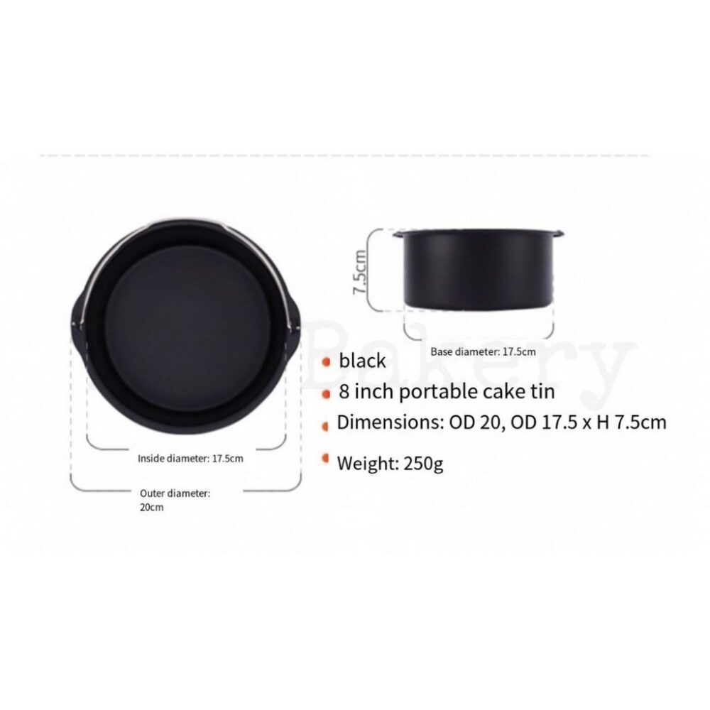 6/7/8 inches Non-Stick Air Fryer Mould Cake Mold Baking Tray Pan Round Roasting Basket Acuan Dulang Loyang Bakul - Image 12