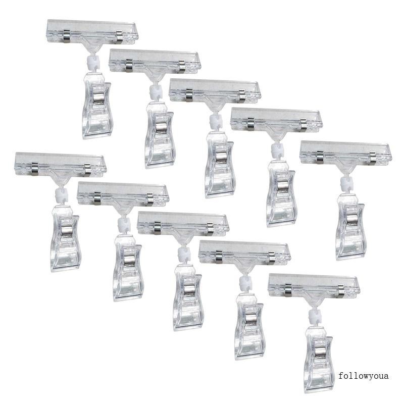 Mini Clip Tag Holders for Business Store Exhibition Shop Cards advertising clip sticker crystal transparent