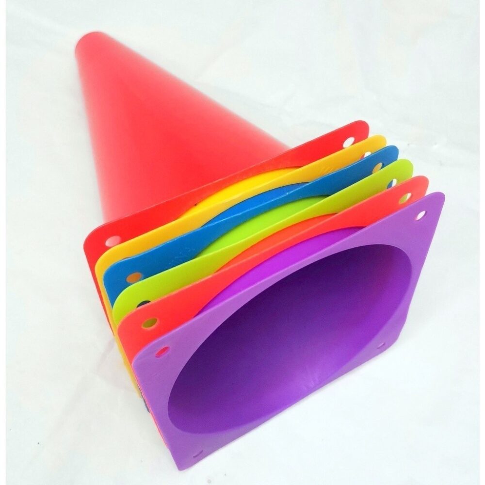 Football 18cm Marker Cone Skittle Soccer Football Futsal Takraw Training Obstacle Course Kon Latihan - Image 2