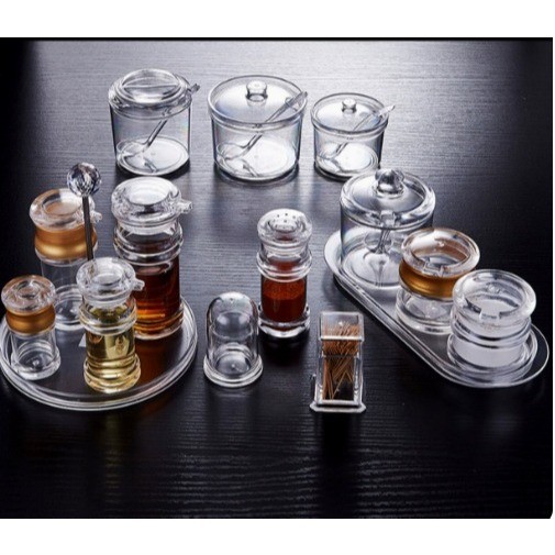 Acrylic seasoning bottle set vinegar pot plastic