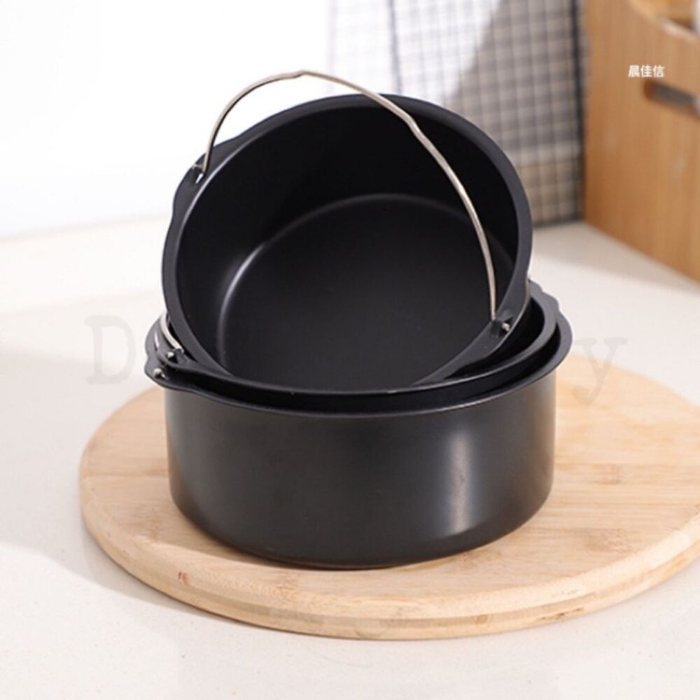 6/7/8 inches Non-Stick Air Fryer Mould Cake Mold Baking Tray Pan Round Roasting Basket Acuan Dulang Loyang Bakul - Image 7