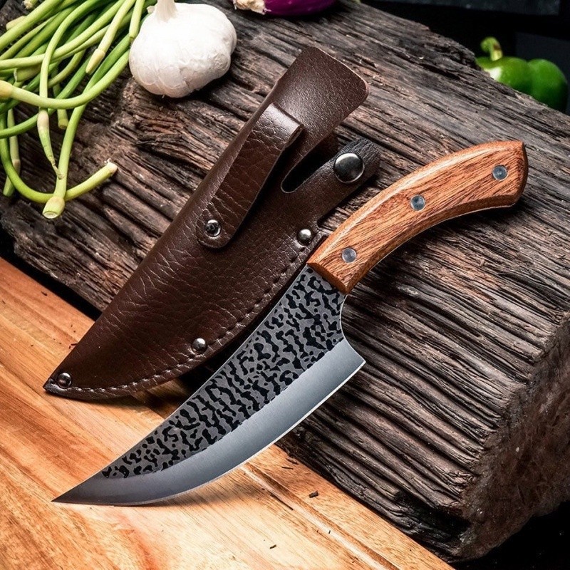 Sharp knife boning knife special butchery knife forging hammer pattern split knife sharp carving knife small machete spe
