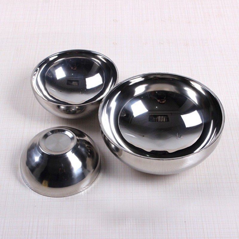M4002 Stainless Steel Bowl Double Layer Insulation Noodles Soup Rice Bowl Fruit