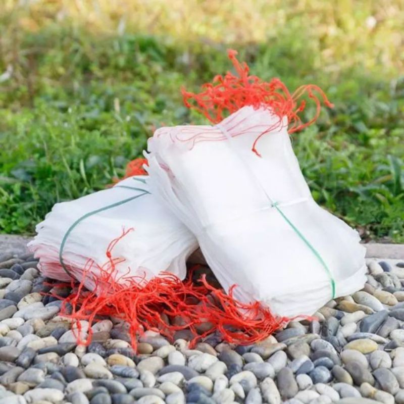 55x 75cm Extra Large Garden Fruit Protection Net Bags, Reusable Nylon Mesh Protect Bag Net Barrier Bag with Drawstri