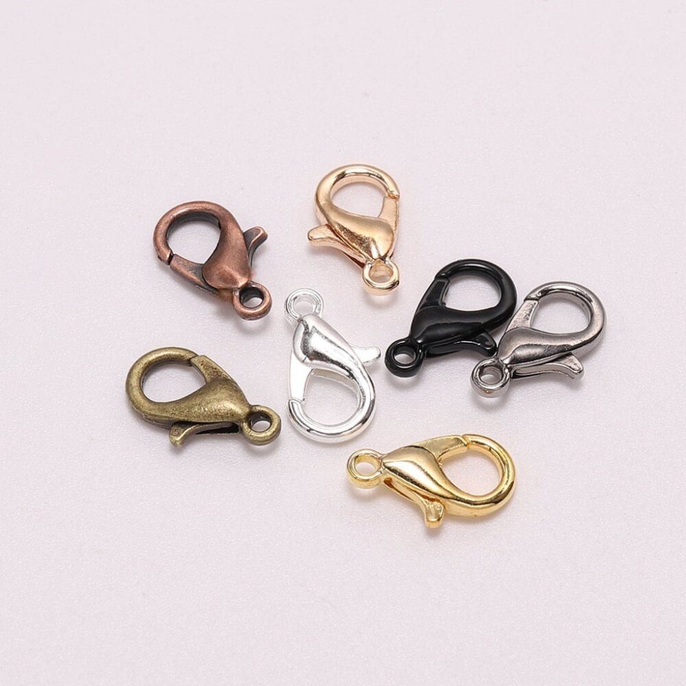 50pcs/pack Lobster Clasp Hooks Necklace Hooks DIY Jewelry Making14x7mm,12x6mm16x9mm,21x12mm,10x5mm Accesories Necklace - Image 8