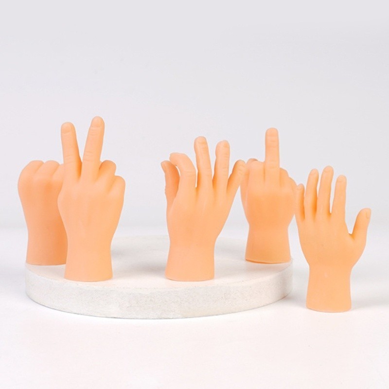 Funny Fingers Hands Feet Foot Model Tricky Toys Puppets Around the Small Hand Model Halloween Gift