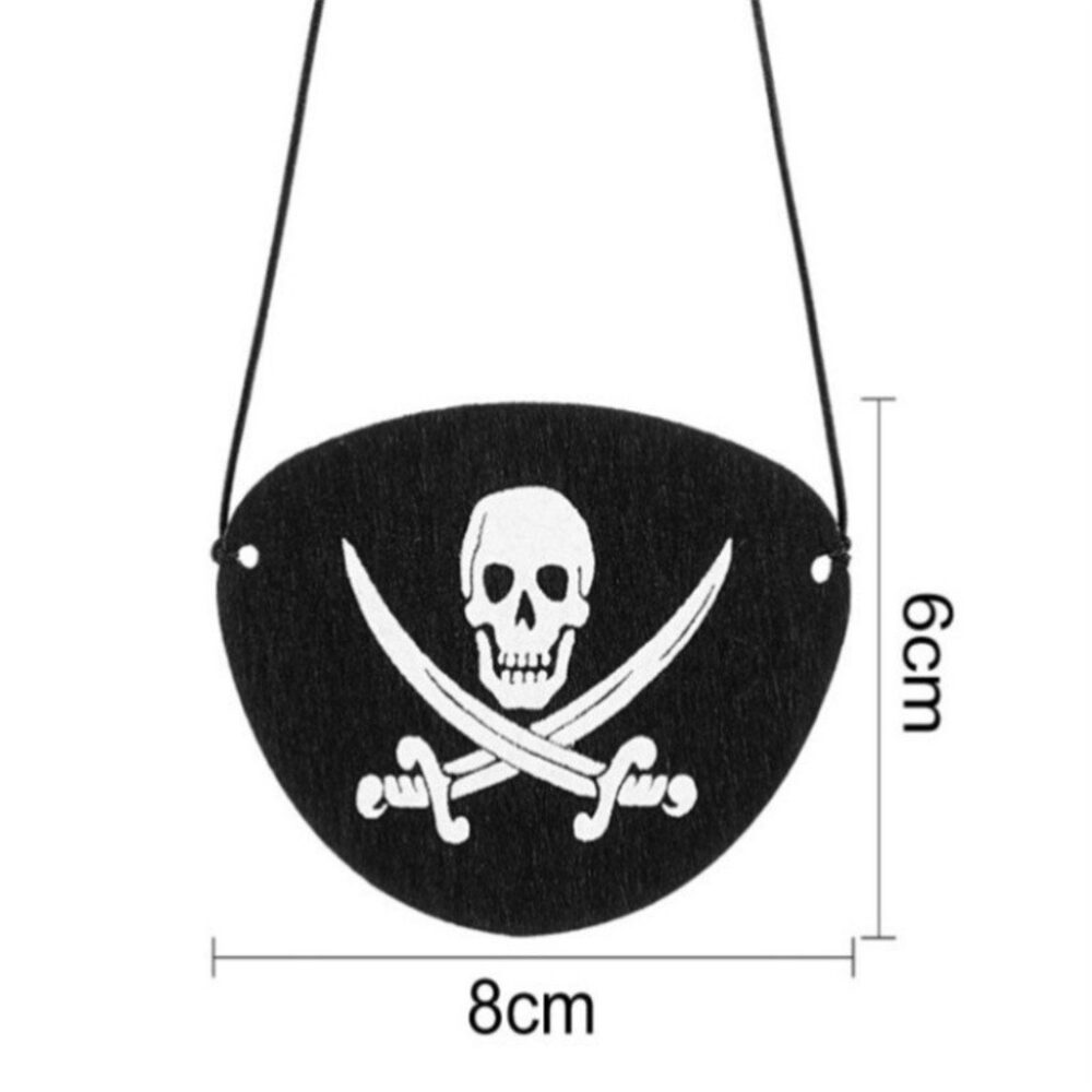 Random Pirate Eye Patch Black Colour Halloween Party Design Costume Accessories Tampalan Mata Lanun - Image 6