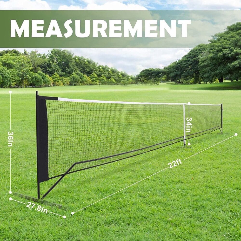 Pickleball Nets Portable Outdoor, 22 FT Pickleball Net USAPA Regulation Size, Pickle Ball Game Net System - Image 2