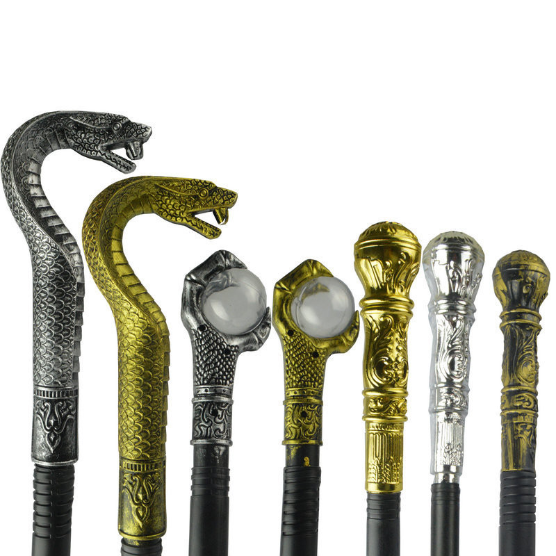 Halloween Weapons Carnival Props King Scepter Egyptian Pharaoh Scepter Magic Claw Ball Scepter Snake Head Scepter