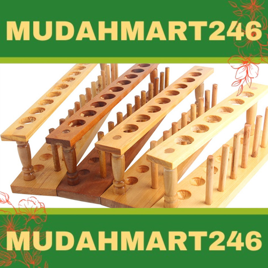 S1L*Wooden 6/8/10/12 Holes Laboratory Instrument Test Tube Support Rack Stand Shelf