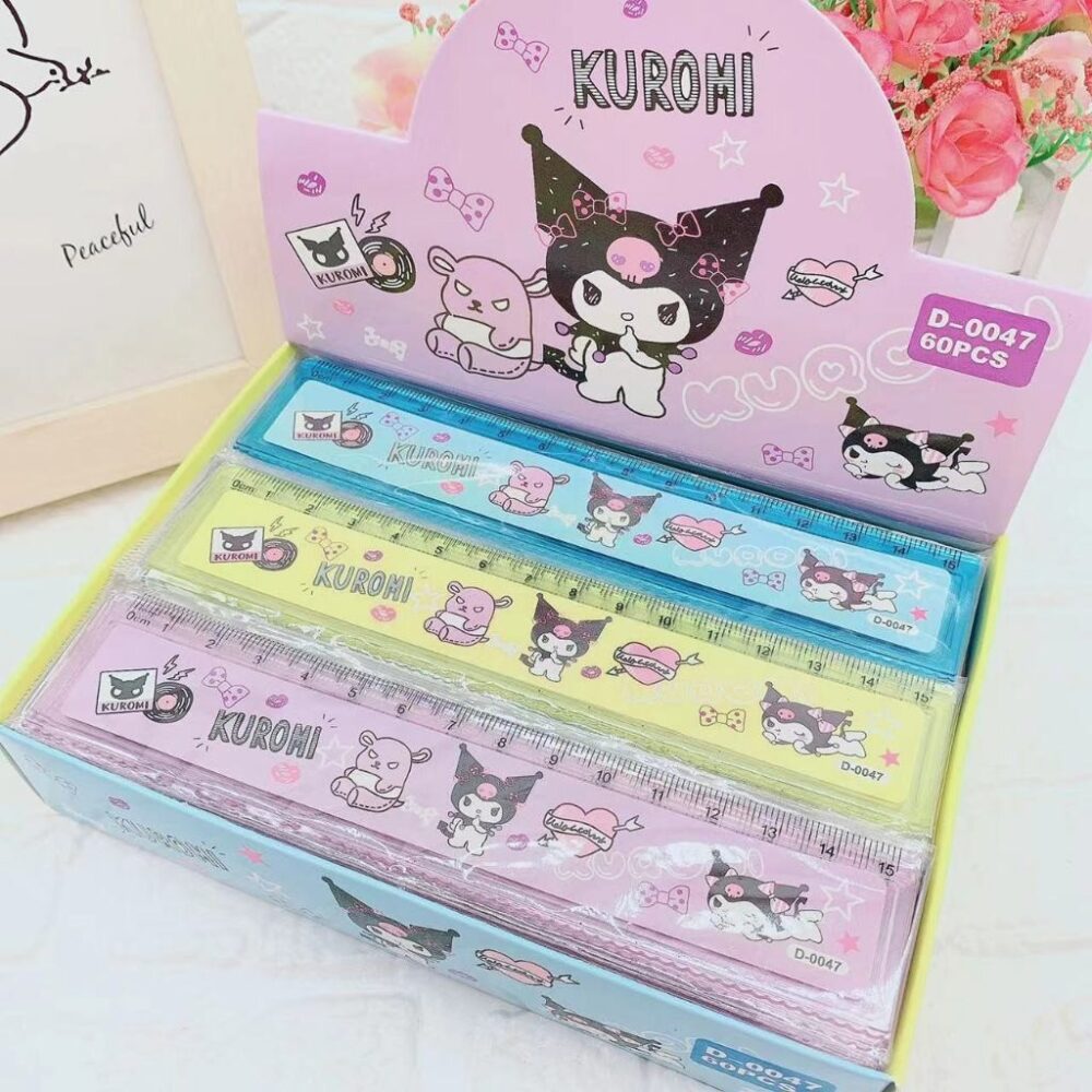 Cartoon Plastic Straight Ruler 15cm 15cm Pembaris Kartoon 15cm - Image 9