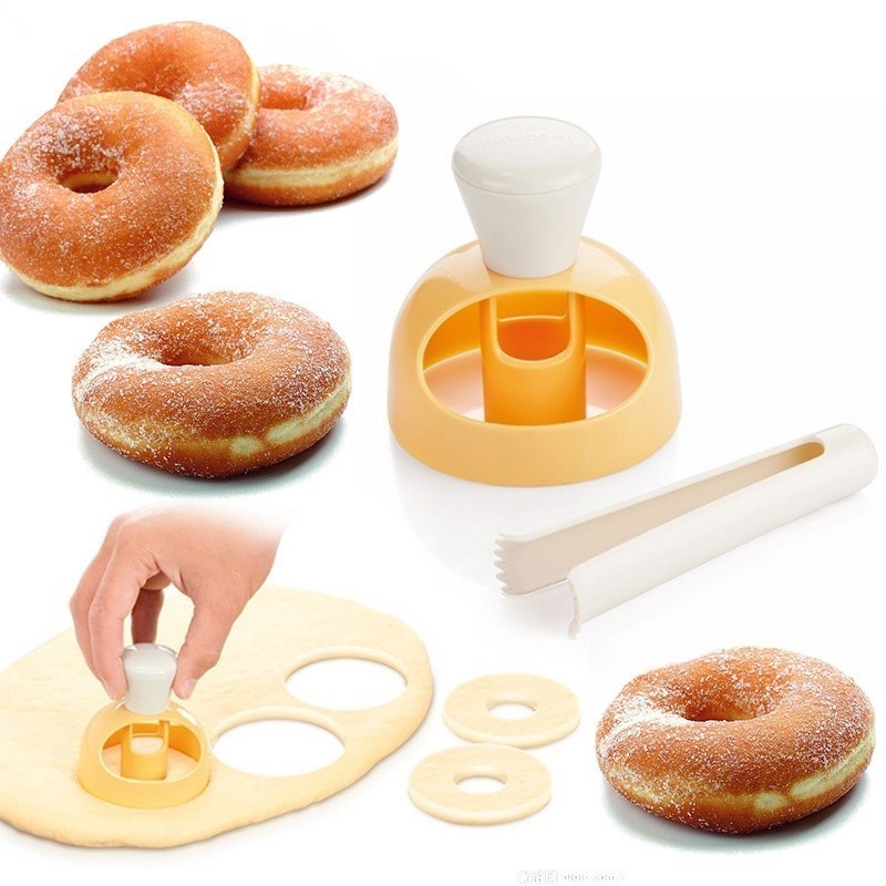 Creative DIY Donut Mold Cake Decorating Tools Plastic Desserts Bread Cutter Maker Baking Supplies Kitchen Accessories