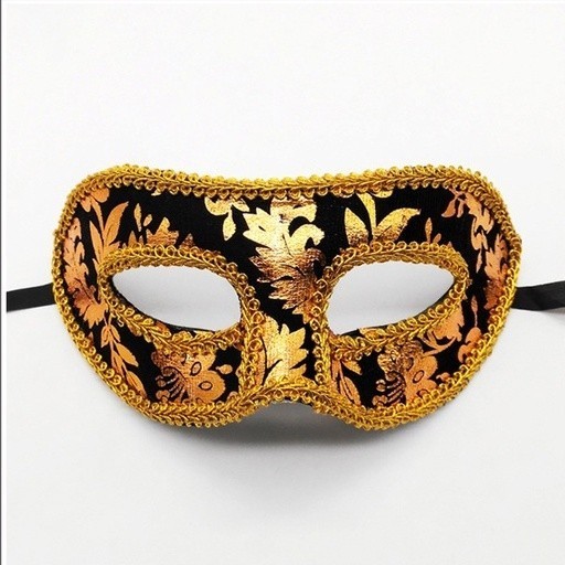 Masquerade Mask Bronzing Printed Half Mask for Party Event