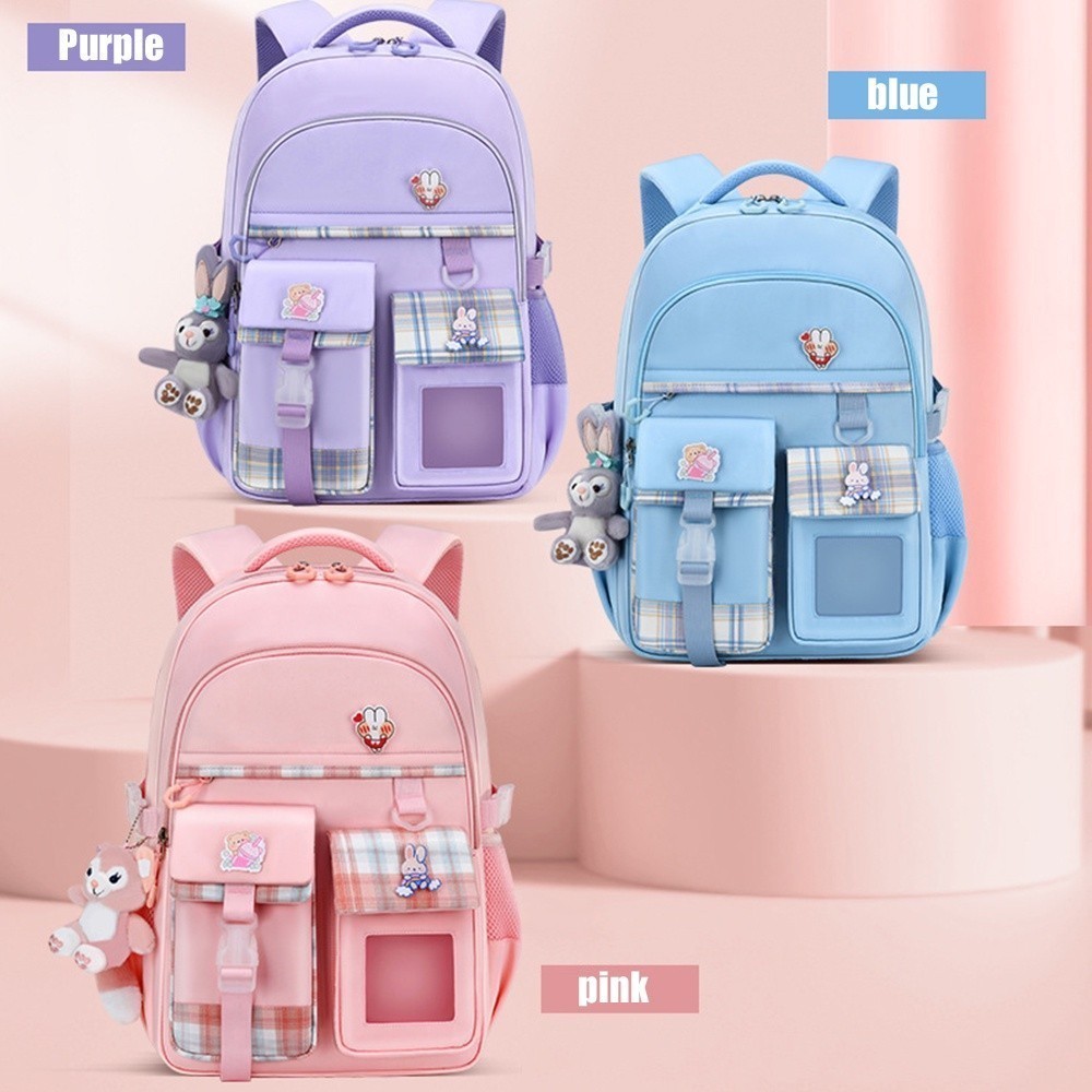 New school bag girls  to reduce the burden of spine protection school bag girl schoolbag ultra-light children's backpack