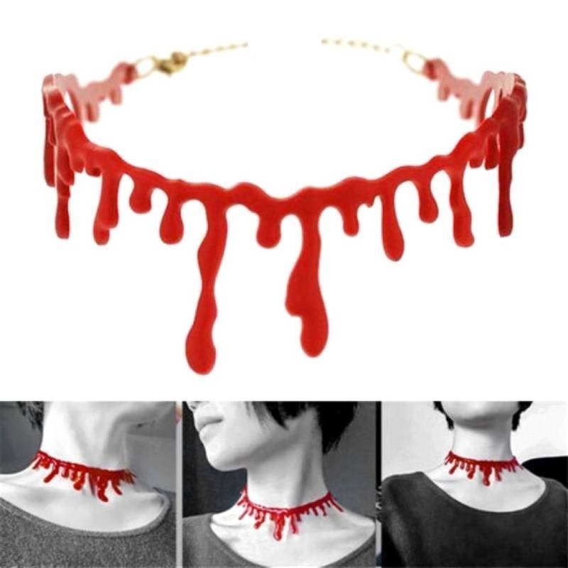 Fake Blood Choker Blood Necklace / 3D Horror Sticker / Face Art DÃÂÃÂÃÂÃÂÃÂÃÂÃÂÃÂ©cor Sticker