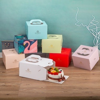 Cake Box with handle / kotak kek 6ÃÂÃÂÃÂÃÂÃÂÃÂÃÂÃÂ/8ÃÂÃÂÃÂÃÂÃÂÃÂÃÂÃÂ/10ÃÂÃÂÃÂÃÂÃÂÃÂÃÂÃÂ transparent window birthday cake box baking packaging box