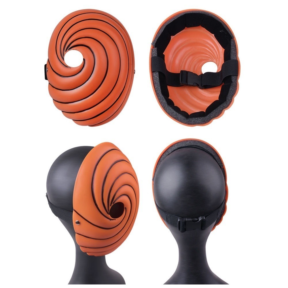 Cosplay NARUTO Uchiha Tobi Obito Mask Akatsuki Ninja Madara Costumes Halloween Party Props For Adult Children