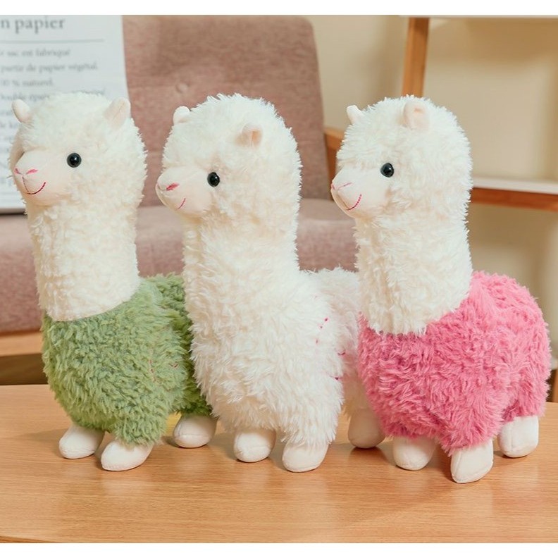 Cute Kid Chair Upholstered Alpaca Stool Lamb's Fleece Fabric Footstool Pouffe Stool Change Shoe Footrest