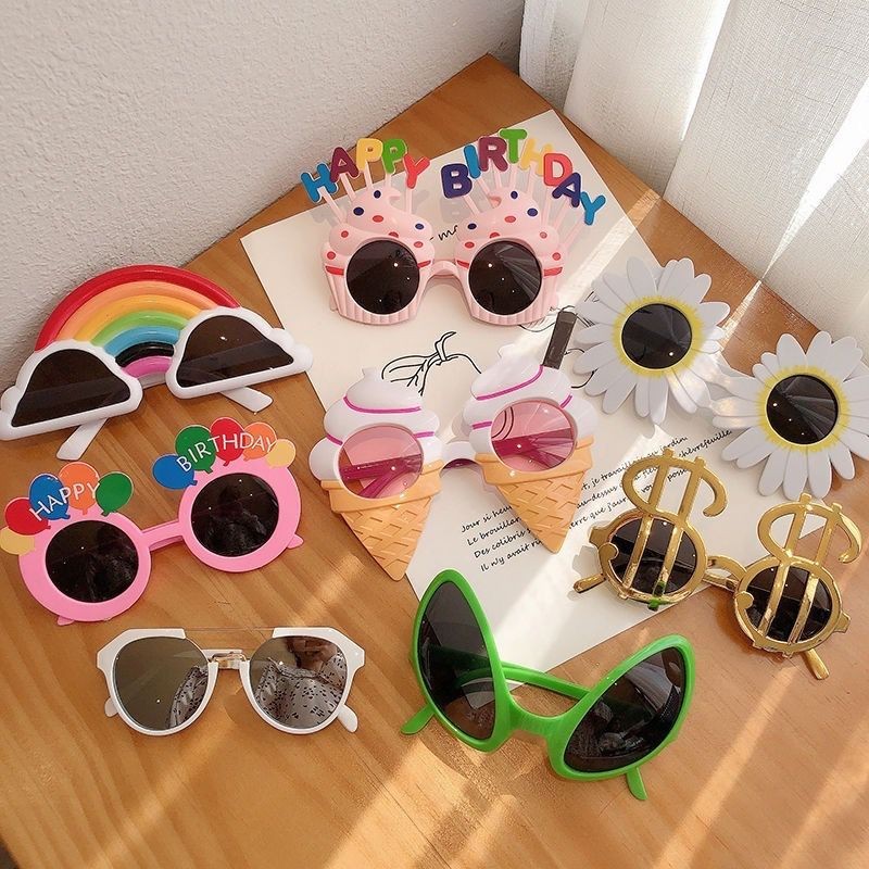 [Ready Stock] Party Celebration Selfie Photobooth Fun Cool Sun Birthday glasses   Cermin Kaca mata foto hari jadi