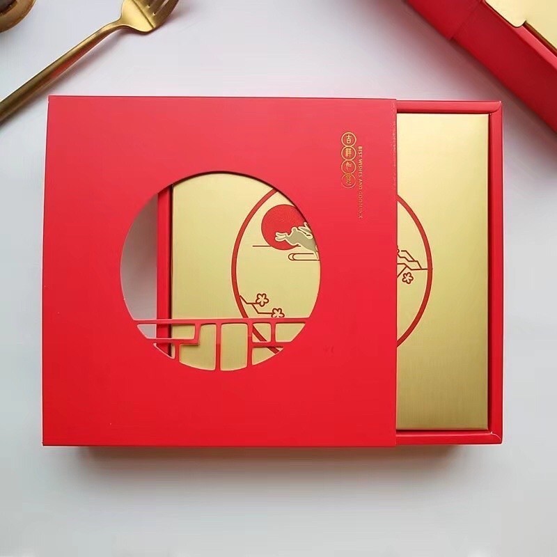 Mooncake 6 holes box 80g /snowy moon cake box Mid-autumn high-end gift box creative////