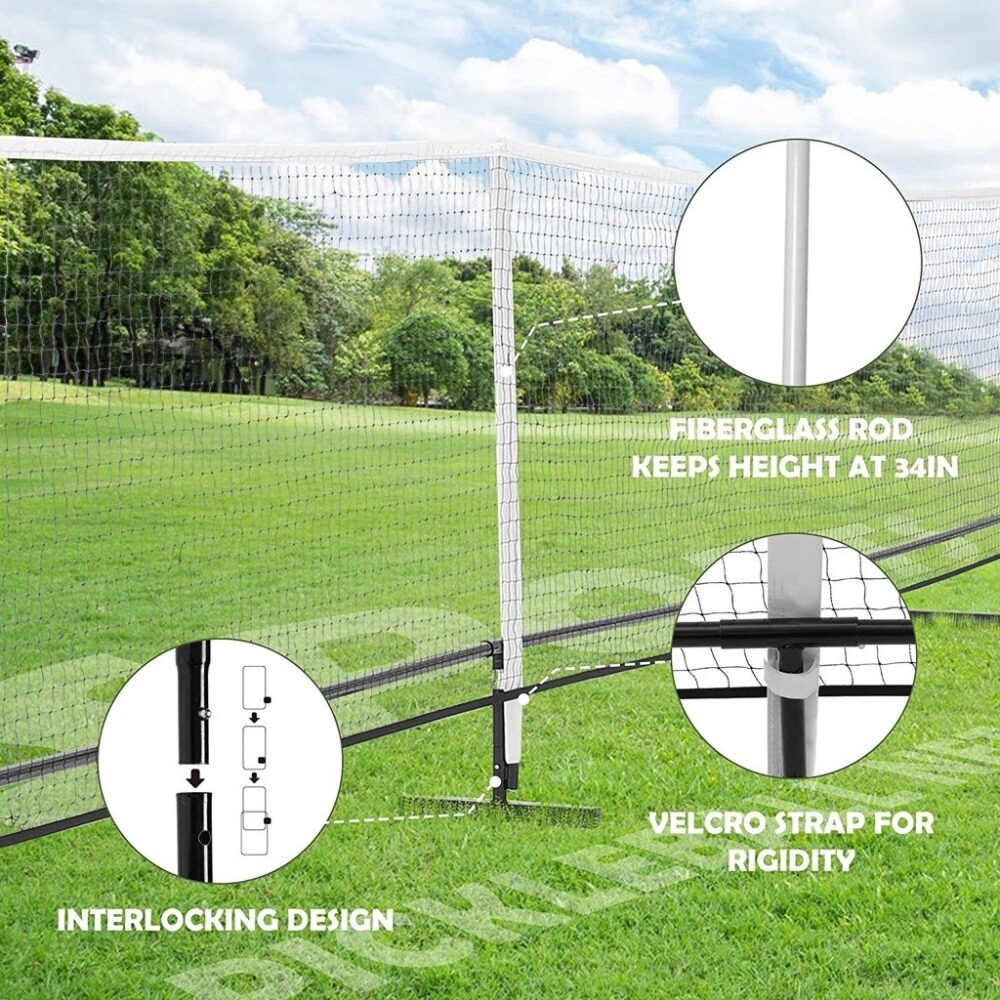 Pickleball Nets Portable Outdoor, 22 FT Pickleball Net USAPA Regulation Size, Pickle Ball Game Net System - Image 3