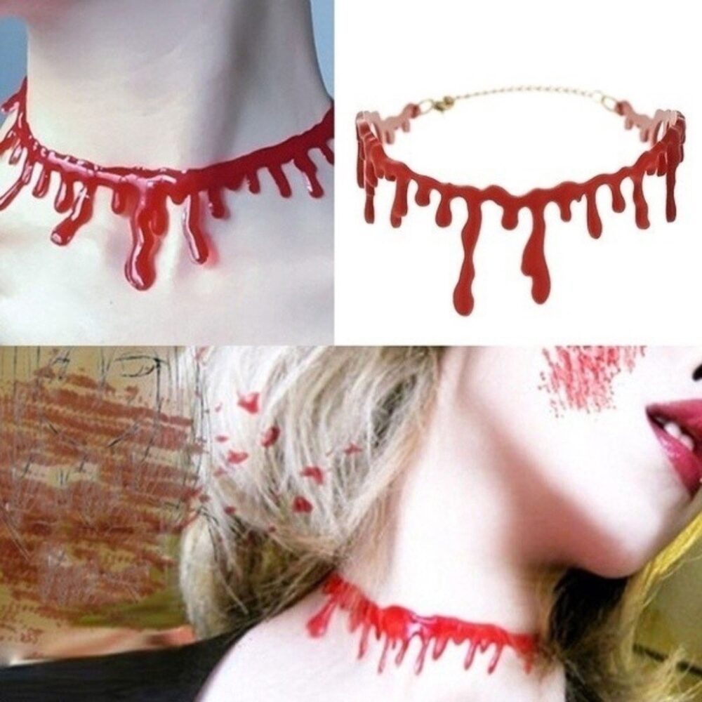 Fake Blood Choker Blood Necklace / 3D Horror Sticker / Face Art DÃÂÃÂÃÂÃÂÃÂÃÂÃÂÃÂ©cor Sticker - Image 7