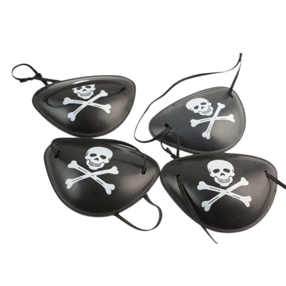 Random Pirate Eye Patch Black Colour Halloween Party Design Costume Accessories Tampalan Mata Lanun