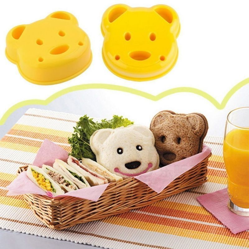 W3a4 Cute big rabbit pocket sandwich shape gourmet mold DIY bread sushi cartoon rice ball shaper acuan roti