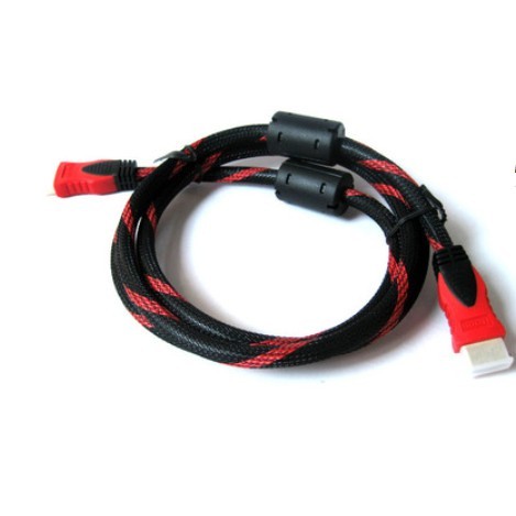 3 meters red and black network HDMI cable data cable HD cable double magnetic ring TV computer HD cable version 1.4