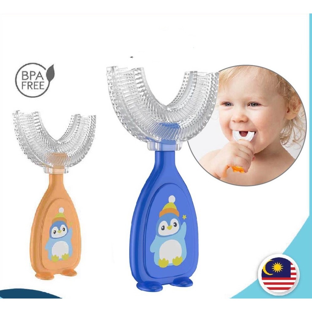 Kids Toddlers Toothbrush U Shape Cute Tooth Brush BPA Free Berus Gigi Kanak-Kanak