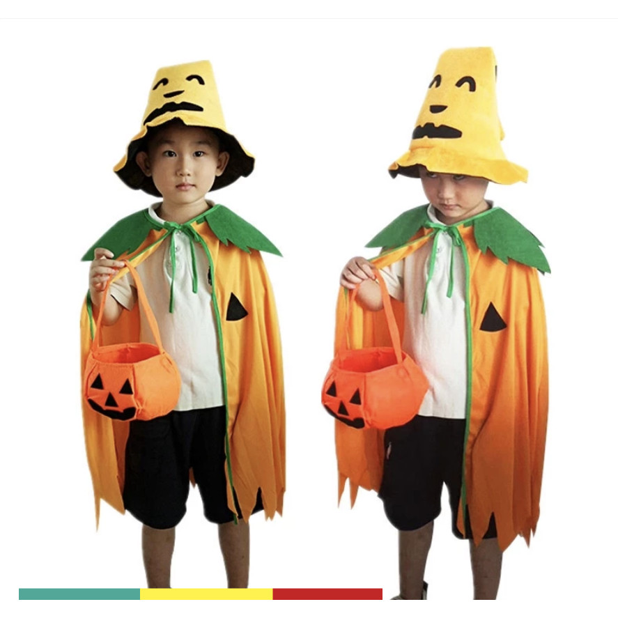 Kids Halloween Costume cosplay Halloween pumpkin cloak