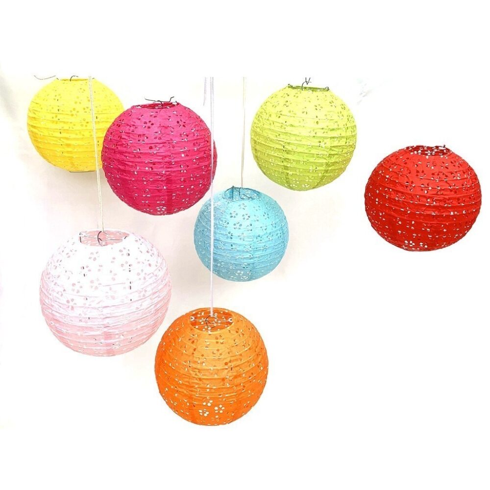 20cm Folding Color Hollow Lantern Mid-Autumn Festival Decoration Led Warm Light Lantern - Image 7