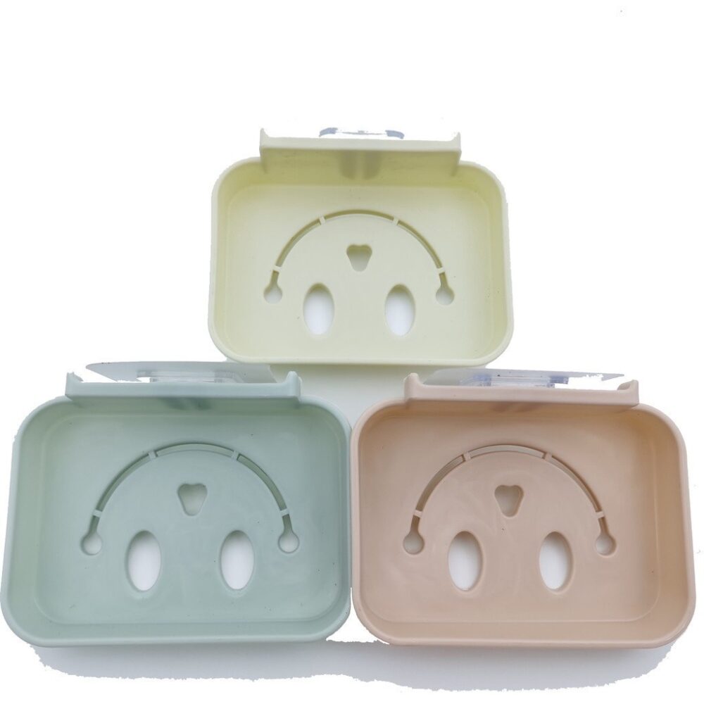 Single Soap Box Smile Face Soap Box No Drill Wall Mounted 1253 Soap Holder Bekas Sabun Wall Mounted Bekas - Image 3