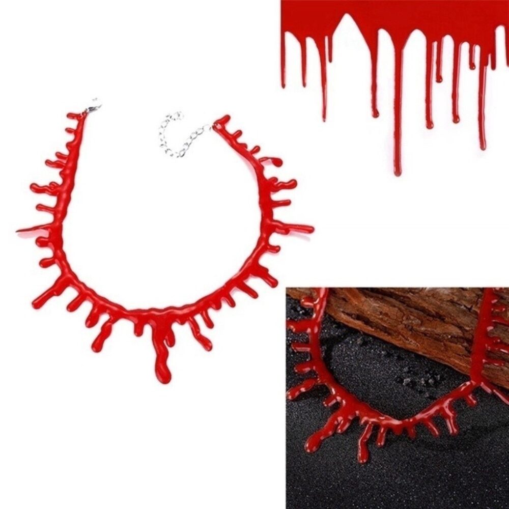 Fake Blood Choker Blood Necklace / 3D Horror Sticker / Face Art DÃÂÃÂÃÂÃÂÃÂÃÂÃÂÃÂ©cor Sticker - Image 4