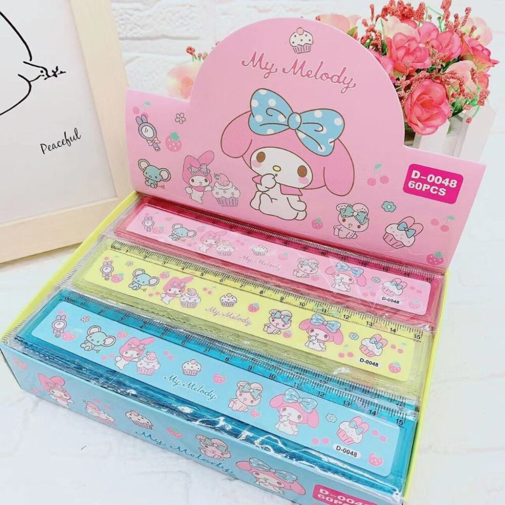 Cartoon Plastic Straight Ruler 15cm 15cm Pembaris Kartoon 15cm - Image 10