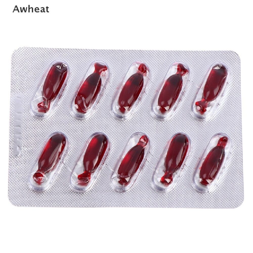 Ship from Malaysia ready stock 10pcs Halloween Fake Blood Capsule Plasma Pills Vampire Horror Funny Joke Prank new - Image 7