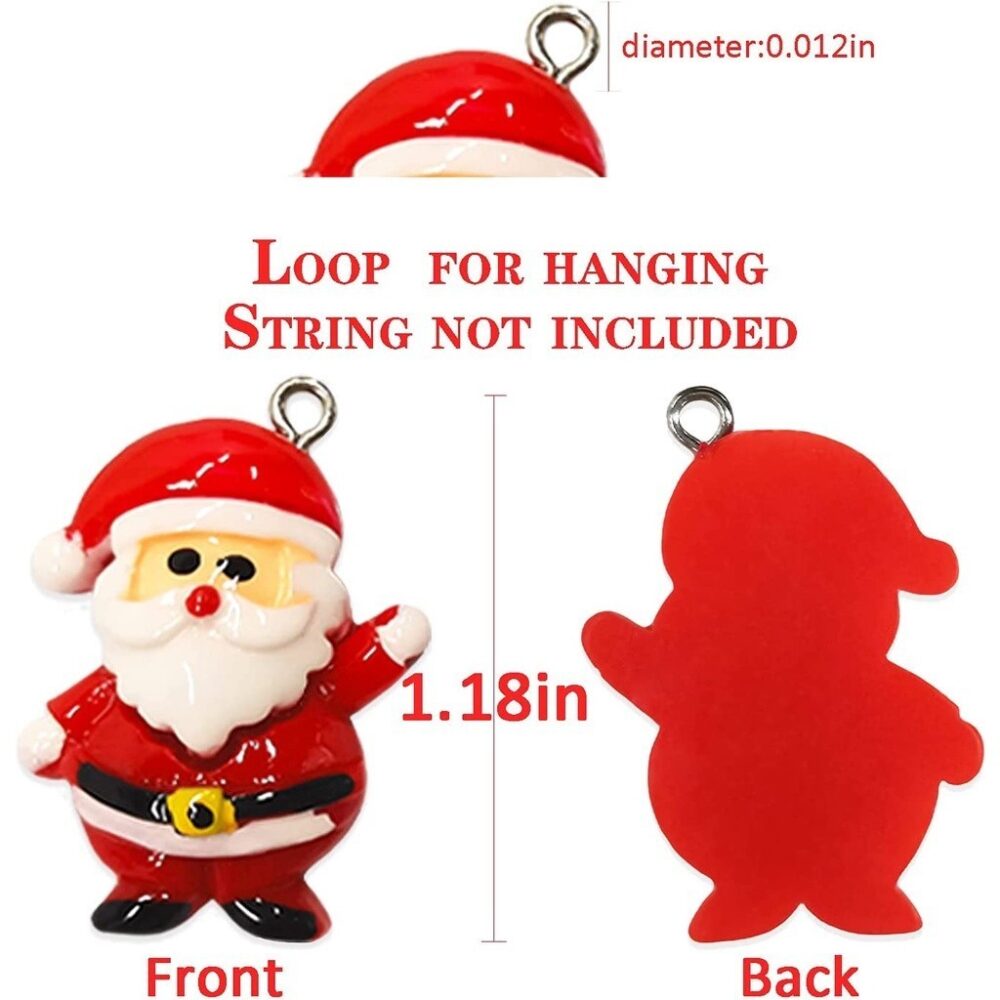 Mini Christmas Ornaments Set for Mini Christmas Tree Decorations Small Tree Resin Miniature Ornaments for Christma - Image 3