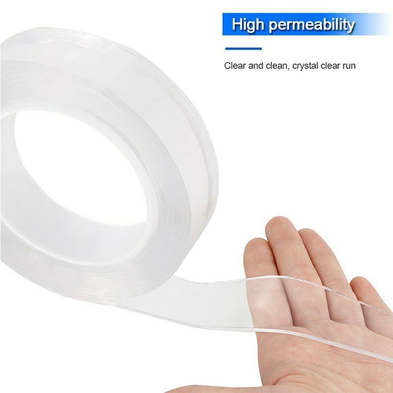 S1028 Ready Stocks] Multifunctional Strongly Sticky Double-Sided Adhesive Nano Tape Traceless Washable