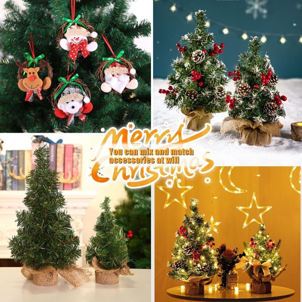 Christmas Tree Home Decorative Tree Mini Christmas Tree Ornament 20/30cm Artificial Christmas Pine Tree Decoration - Image 5