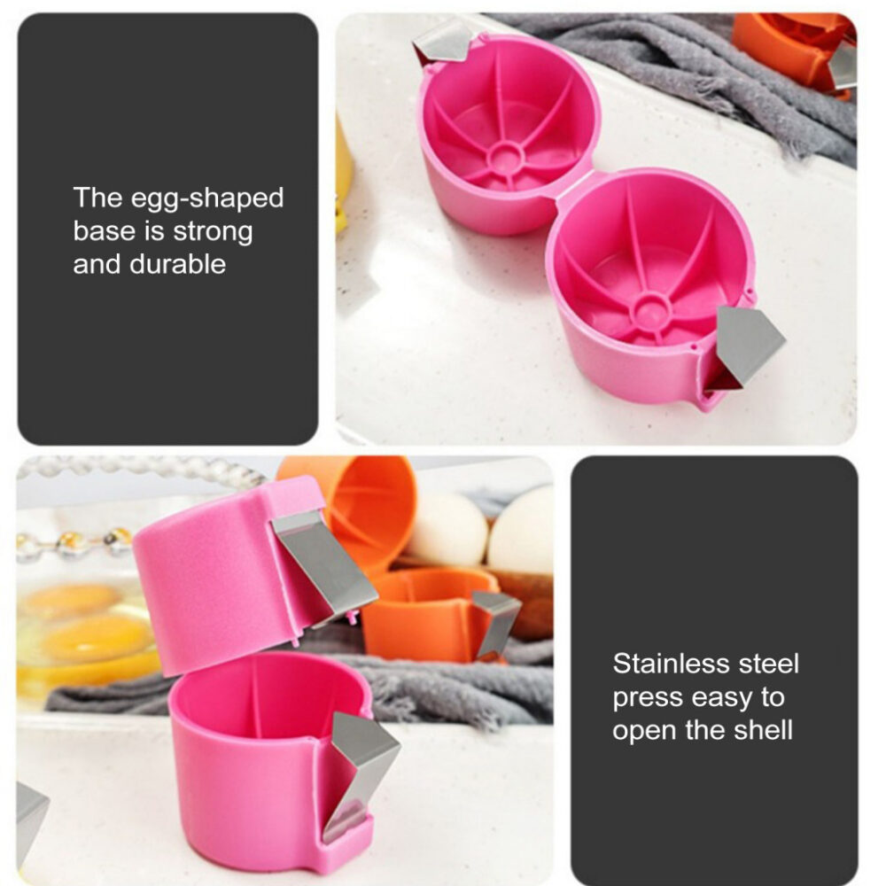 Egg Opener Topper Cutter Practical Egg Cracker Tool Easy Egg Opener Tool for Chicken Goose Eggs Handy Eggshell Breaker - Image 5