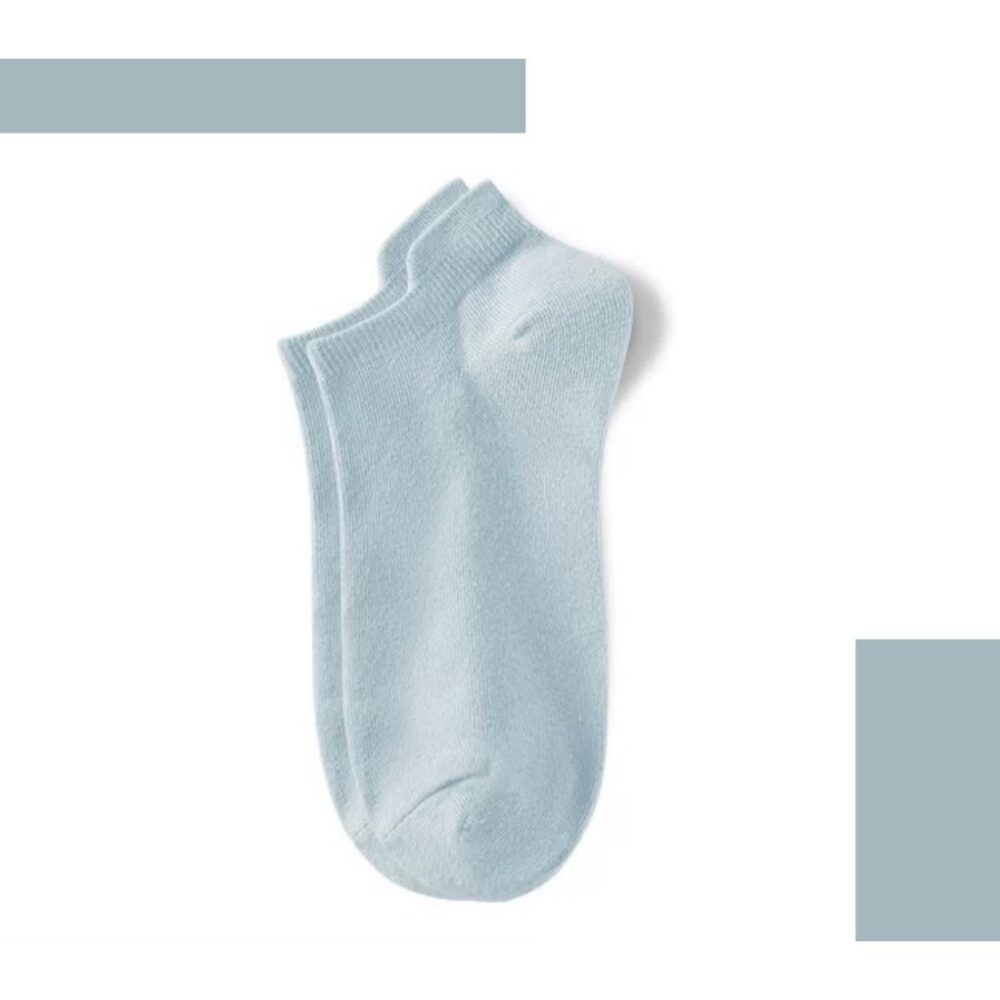 Japanese Solid Color Invisible No Show Socks Cotton Women Ladies Black White Low Cut Socks Non-Slip - Image 10