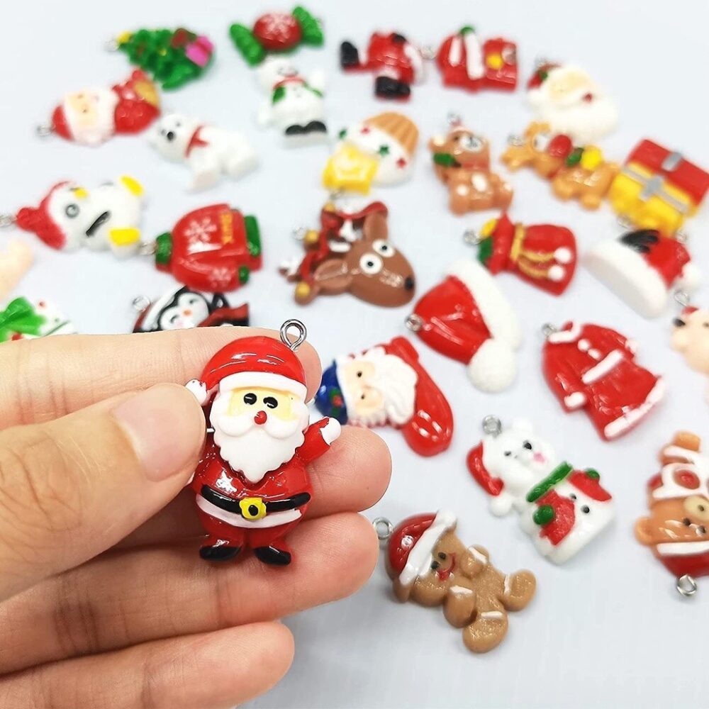 Mini Christmas Ornaments Set for Mini Christmas Tree Decorations Small Tree Resin Miniature Ornaments for Christma - Image 2