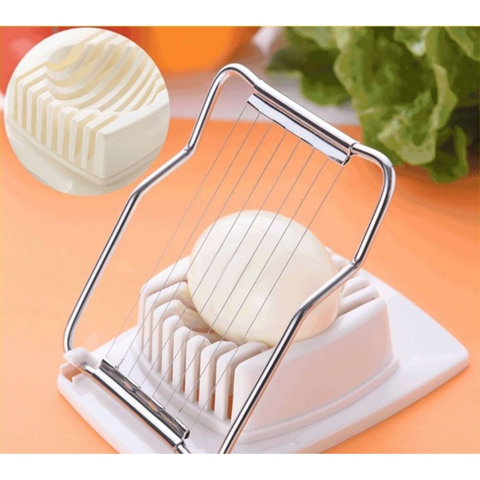 Plastic Egg Slicer/Wire Egg Slicer/Egg Cutter/Egg Section Chopper/Slicer Cutter/Pemotong Telur Pengiris Telur Sayur