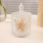 Pc TPLS Glass Candy Jar /  Candy Jar / Candy Jar / Glass Jar / Mini Jar Mini sugar bowl with lid storage glass cup