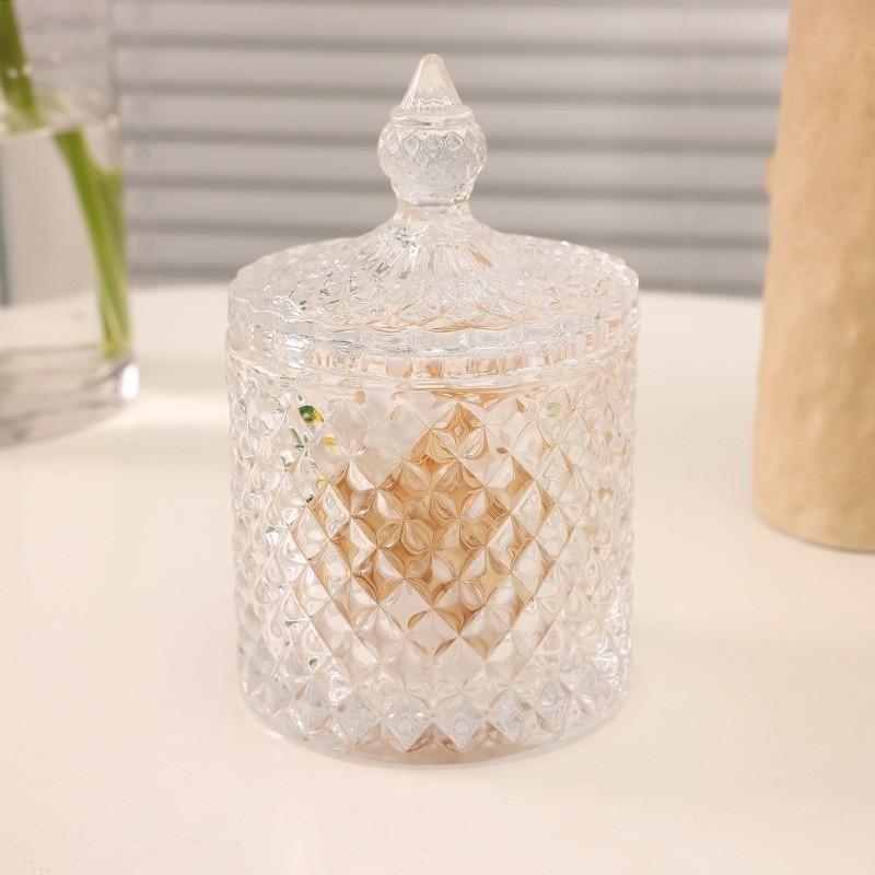 Pc TPLS Glass Candy Jar /  Candy Jar / Candy Jar / Glass Jar / Mini Jar Mini sugar bowl with lid storage glass cup
