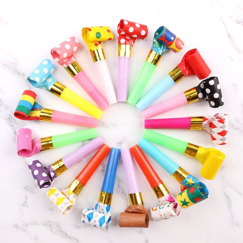 Birthday Party Whistle Random Color Blowout Whistles Kids Noice Maker Toys Goody Horns Props Blowers Blowouts Wisel Baby
