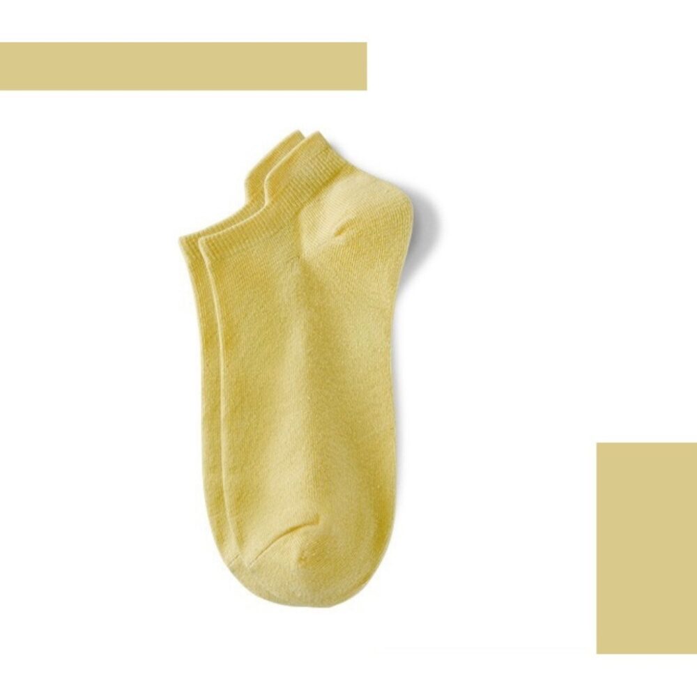 Japanese Solid Color Invisible No Show Socks Cotton Women Ladies Black White Low Cut Socks Non-Slip - Image 15